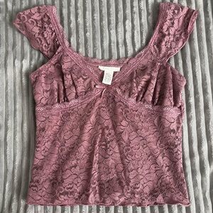 Purple Lace Top